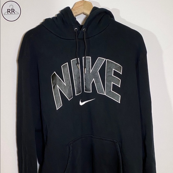 nike embroidered spell out sweatshirt